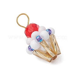 Подвески-кексы из стеклянных бусин&nbsp;PALLOY-MZ00581-03