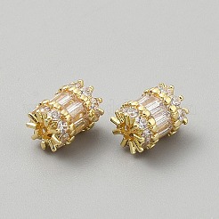 Латунные микропаве из прозрачного кубического циркония&nbsp;KK-TAC0017-07G