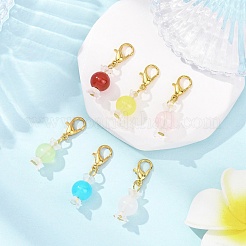 6 шт. стеклянные подвески в виде конфет&nbsp;HJEW-JM04363-02