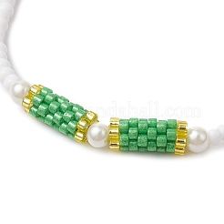 Стеклянные бусины эластичные браслеты для женщин&nbsp;BJEW-MZ00153-02