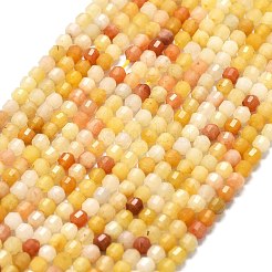 Нити натуральных золотых шелковых нефритовых бусин&nbsp;G-A260-A27-01