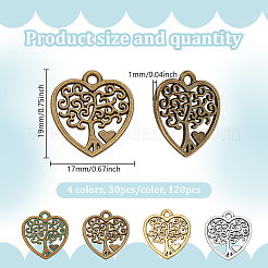 Подвески из сплава 120шт 4 цветов&nbsp;FIND-GO0003-26