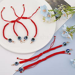 10шт регулируемый плетеный нейлоновый браслет из звеньев для изготовления&nbsp;AJEW-CA0003-89