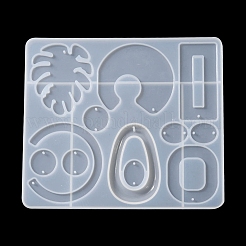 Силиконовые Молды для кулонов и ссылок смешанной Молды&nbsp;DIY-YW0006-69