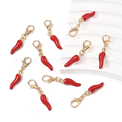 10 шт. подвесные украшения из эмалевого сплава в виде перца&nbsp;HJEW-YW00270