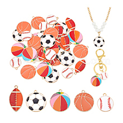 40шт 5 стиля подвески из сплава с эмалью&nbsp;ENAM-PH0002-86