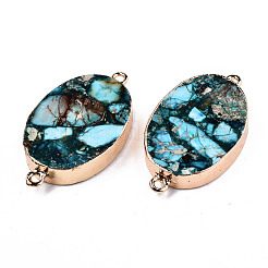 Соединители звеньев синтетической бирюзы&nbsp;G-T131-88C