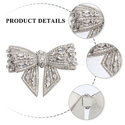 2 шт. съемный бант для украшения обуви из ткани&nbsp;AJEW-CA0004-21B