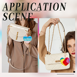 4шт 4 стиля плюшевый радужный сращивающийся брелок в виде сердца&nbsp;KEYC-WR0001-48