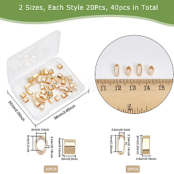 40 шт. 2 стиля латунных подвесок-слайдеров/бусин-слайдеров KK-CA0002-08