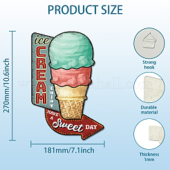 Старинный металлический оловянный знак&nbsp;AJEW-WH0409-002