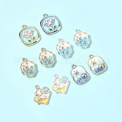 10шт 8 стиля подвески из сплава с эмалью&nbsp;FIND-FS0004-49