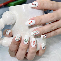 6 лист пластиковых наклеек для дизайна ногтей с узором маджонг 6 стиля&nbsp;MRMJ-CA0001-59