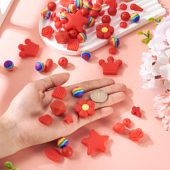 92 шт. прозрачные силиконовые фокусные бусины&nbsp;SIL-TA0002-85A