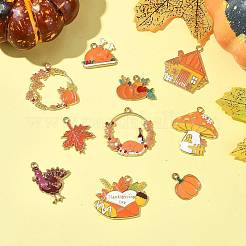 10 шт. 10 стиля подвески из сплава и эмали на тему Дня благодарения&nbsp;ENAM-FS0003-78
