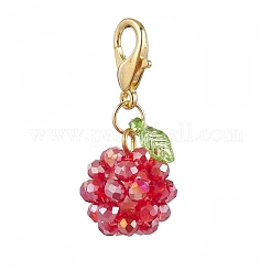 10 шт. стеклянные подвесные украшения в виде фруктов&nbsp;HJEW-MZ00339