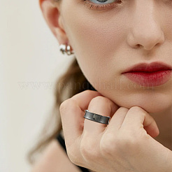 18 шт. 6 стиля 201 нержавеющая сталь рифленые кольца для пальцев&nbsp;STAS-SC0010-59