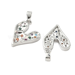 Латунные микропаве прозрачные подвески с фианитом&nbsp;KK-B139-03P