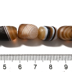 Нити бусин из натурального полосчатого агата (окрашенного и нагретого)&nbsp;G-H091-B01-01