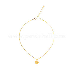 Ожерелья с подвесками из цинкового сплава и смолы подсолнечника&nbsp;FS-WGB950E-01