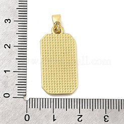 Подвески из латуни в форме прямоугольника и сердца&nbsp;KK-C134-36G