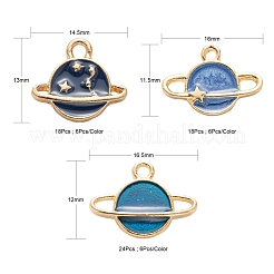 60шт 10 цвета легкие золотые подвески с эмалью&nbsp;ENAM-LS0001-60