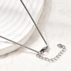 Ожерелья из круглой цепочки-змейки из нержавеющей стали 304 толщиной 1.5 мм&nbsp;NJEW-G195-02P