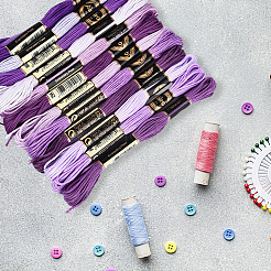 6-слойная полиэфирная нить для вышивания OCOR-WH20074-01A-08