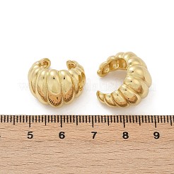 C-образные латунные серьги-манжеты&nbsp;EJEW-Z111-01G