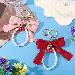 2 шт. 2-цветные брелки из полиэстера&nbsp;KEYC-TA0001-52A