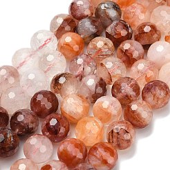 Нити бусин из натурального красного гематоидного кварца/железистого кварца класса А&nbsp;G-L642-F03-12mm