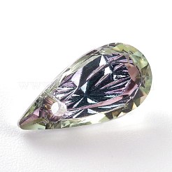 Подвески из тисненого стекла со стразами&nbsp;GLAA-J101-06A-001VL