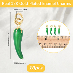 Кулоны с эмалью из латуни&nbsp;KK-BBC0020-13B