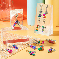 Подвески из окрашенного синтетического бирюзового бисера&nbsp;HJEW-TAC0030