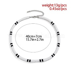 Богемные черно-белые бусы-хейши из полимерной глины для мужчин.&nbsp;DR8717