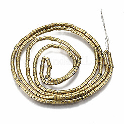 Гальванизировать немагнитных синтетический гематит бисер пряди&nbsp;G-T114-57-LG