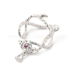 Латунная оправа из бусинок из прозрачного кубического циркония с микропаве&nbsp;LS-KK-K371-49S