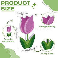 6шт 6-х цветный тюльпан ПВХ украшение для витрины&nbsp;DJEW-WH0042-102