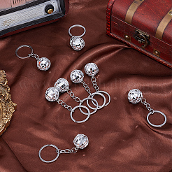 100 шт. зеркальный шар акриловый кулон брелок&nbsp;KEYC-DR0001-20