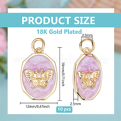 10 шт. Латунные подвески с микропаве&nbsp;ZIRC-BC0015-13