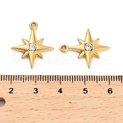 Подвеска из нержавеющей стали 304 со стразами&nbsp;STAS-U047-24G