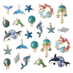 24шт 12 стиля подвески из сплава с эмалью&nbsp;FIND-FS0004-19