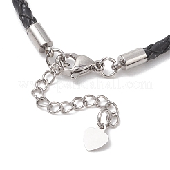 Изготовление плетеных кожаных браслетов диаметром 3 мм&nbsp;AJEW-JB01541-01