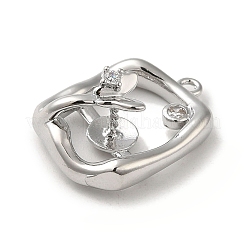 Латунные микро проложить кубического циркония подвески&nbsp;KK-H455-32P