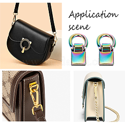 8 шт. D-образные застежки для сумок из цинкового сплава&nbsp;FIND-WR0007-81