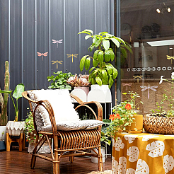 12 комплект 6 стилей ПВХ 3D имитация ажурных наклеек на стену в виде стрекозы&nbsp;DIY-CF0001-04