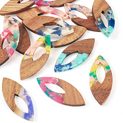 14 шт. подвески из 7-х цветов из смолы и ореха&nbsp;FIND-TA0006-36A