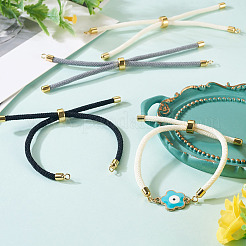 3 шт. 3 цвета круглый нейлоновый витой шнур слайдер браслет изготовление&nbsp;MAK-TA0001-32