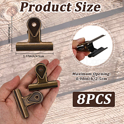 8 шт. железные зажимы для бумаг&nbsp;AJEW-CP0009-81