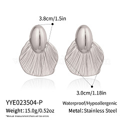 Серьги-гвоздики в европейском стиле из нержавеющей стали 304&nbsp;NP2336-3